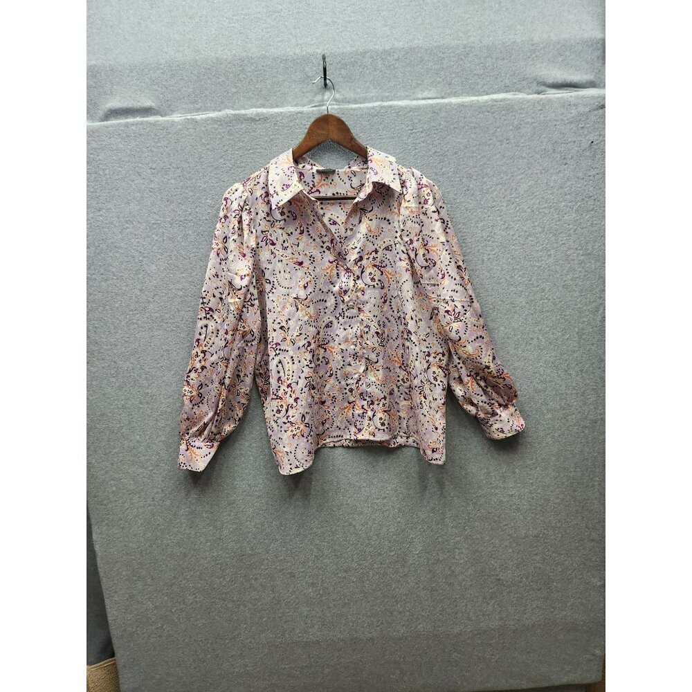 Ann Taylor Womens Paisley Print Blouse LP